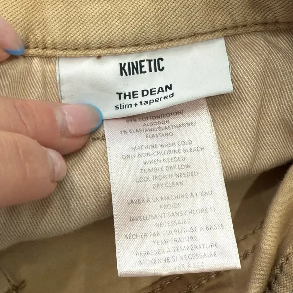 Joe's Jeans Kinetic Dean French Terry Slim Tapered Tan Slim Jean size 28 NEW Tag